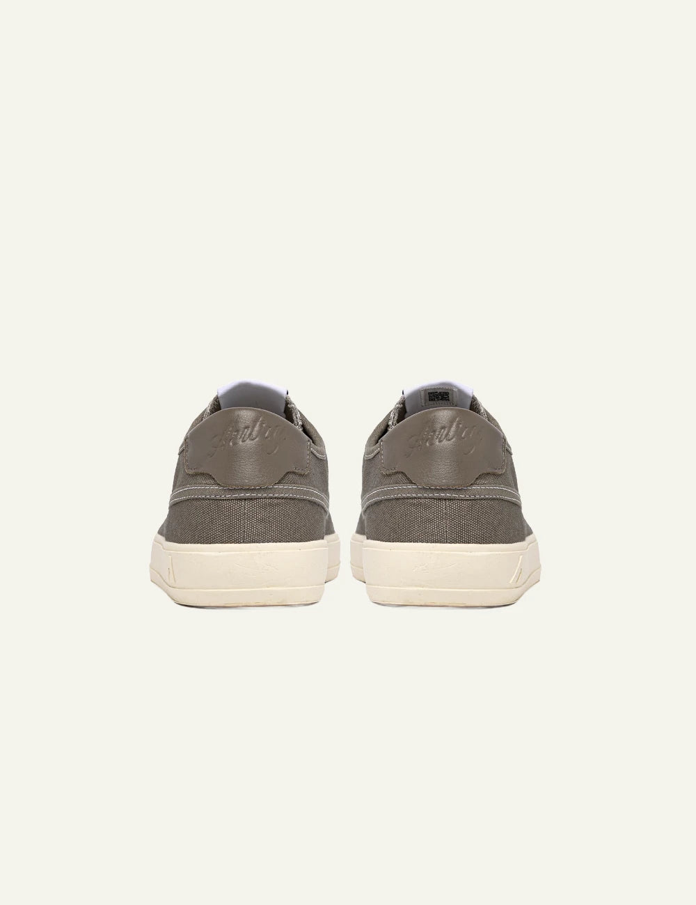 Autry Windscape sneakers khaki canvas suede low top back view