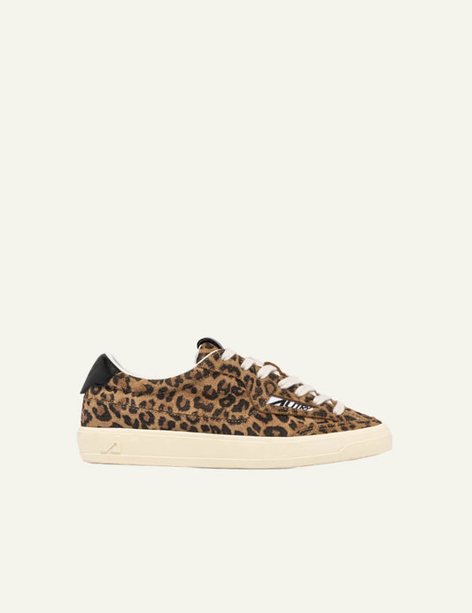 Autry Windscape sneakers leopard suede black heel low top side view