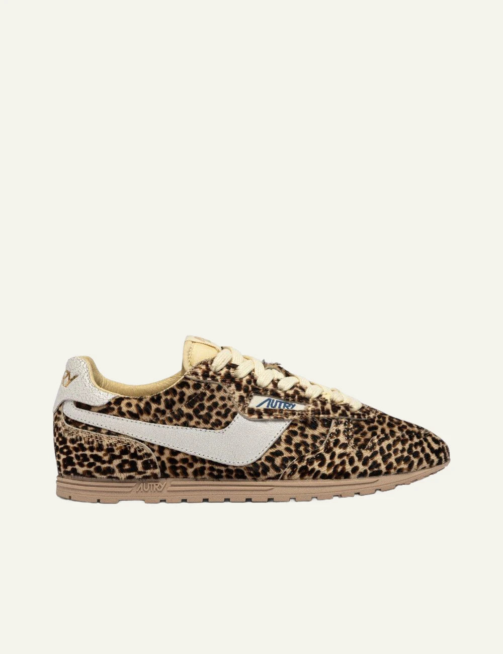 Autry women’s leopard and white Windspin Low pony-effect sneakers