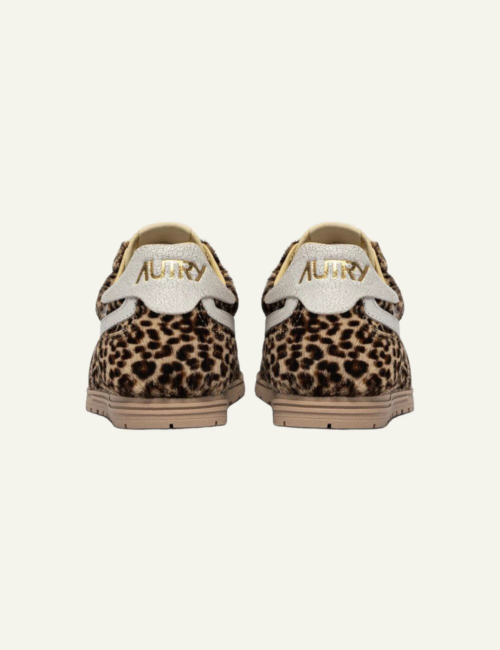 Autry women’s leopard and white Windspin Low pony-effect sneakers back