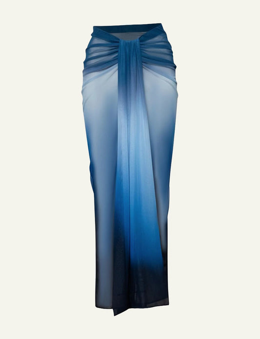 Baobab Nia maxi skirt marine blue mesh ombre product shot