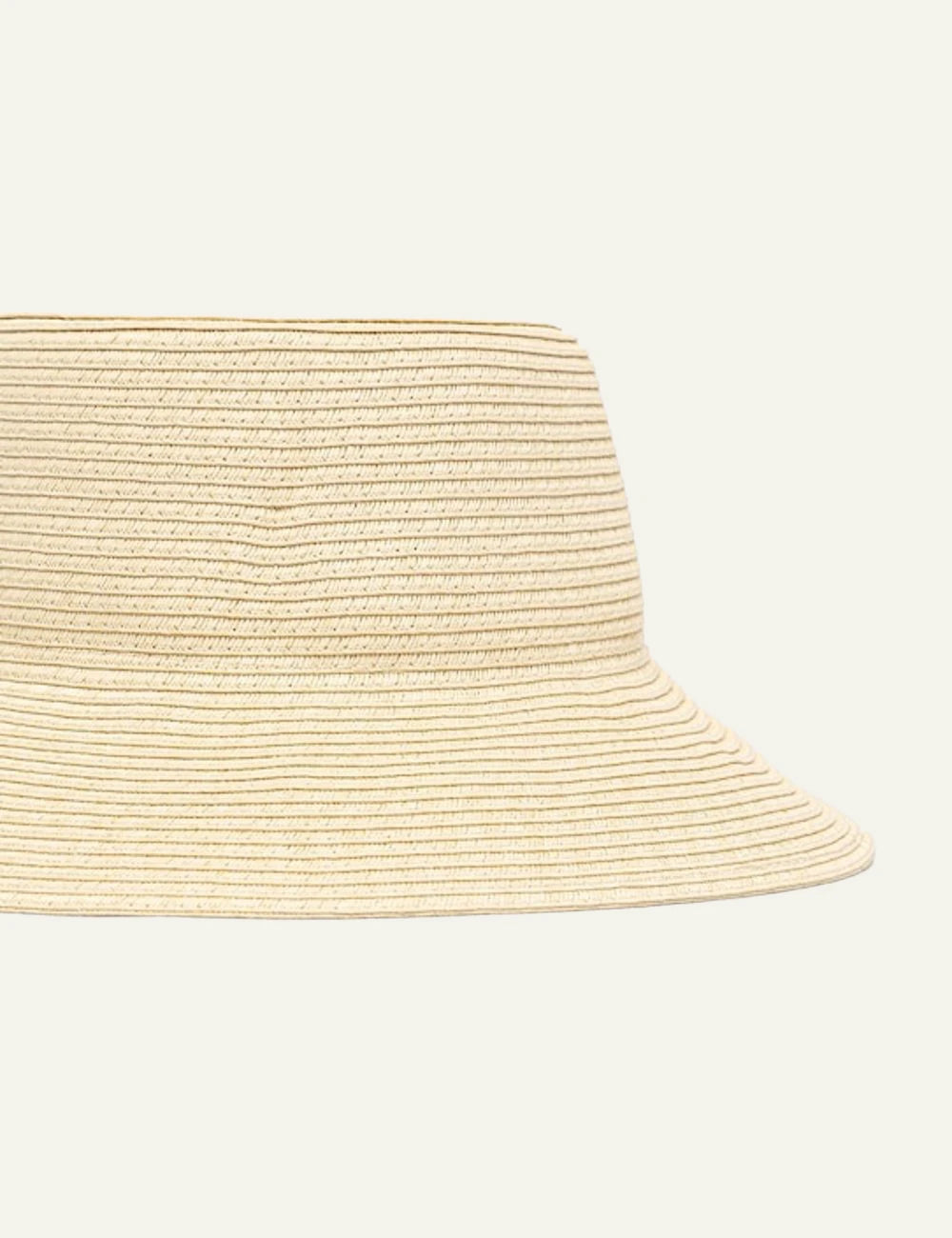 barbour bucket hat beige with logo patch back view