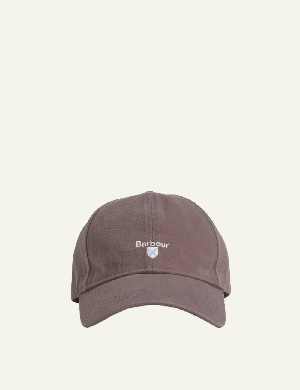barbour cotton baseball cap brown front view