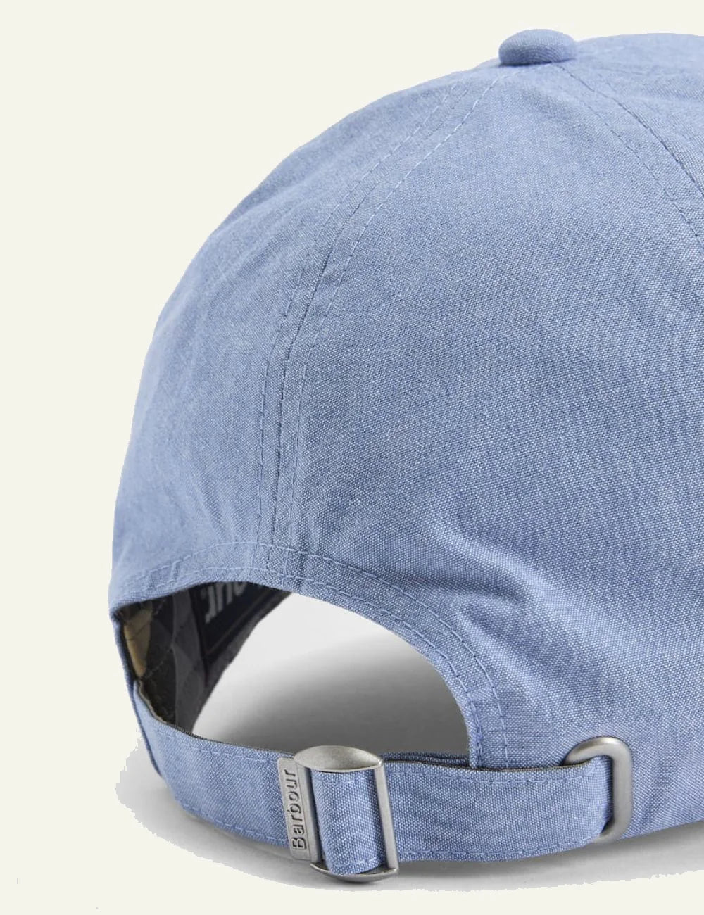 barbour cotton baseball cap light blue back view