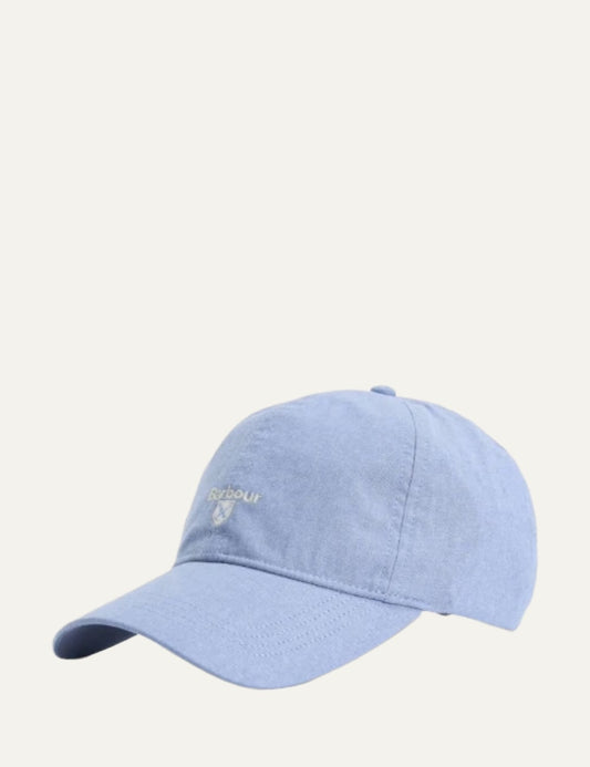 barbour cotton baseball cap light blue side view