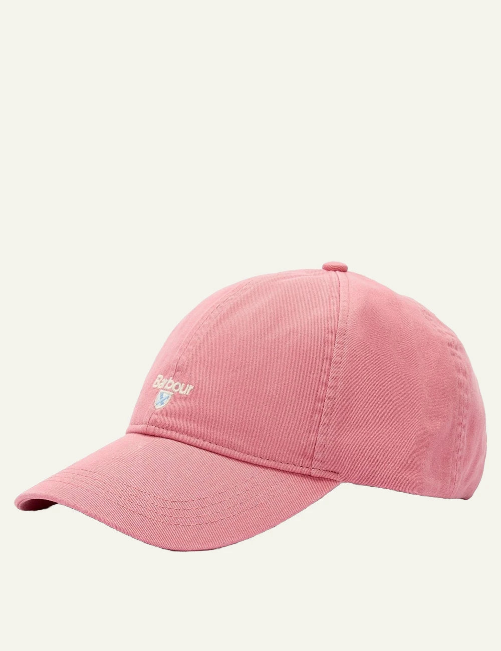 barbour cotton baseball cap pink side view
