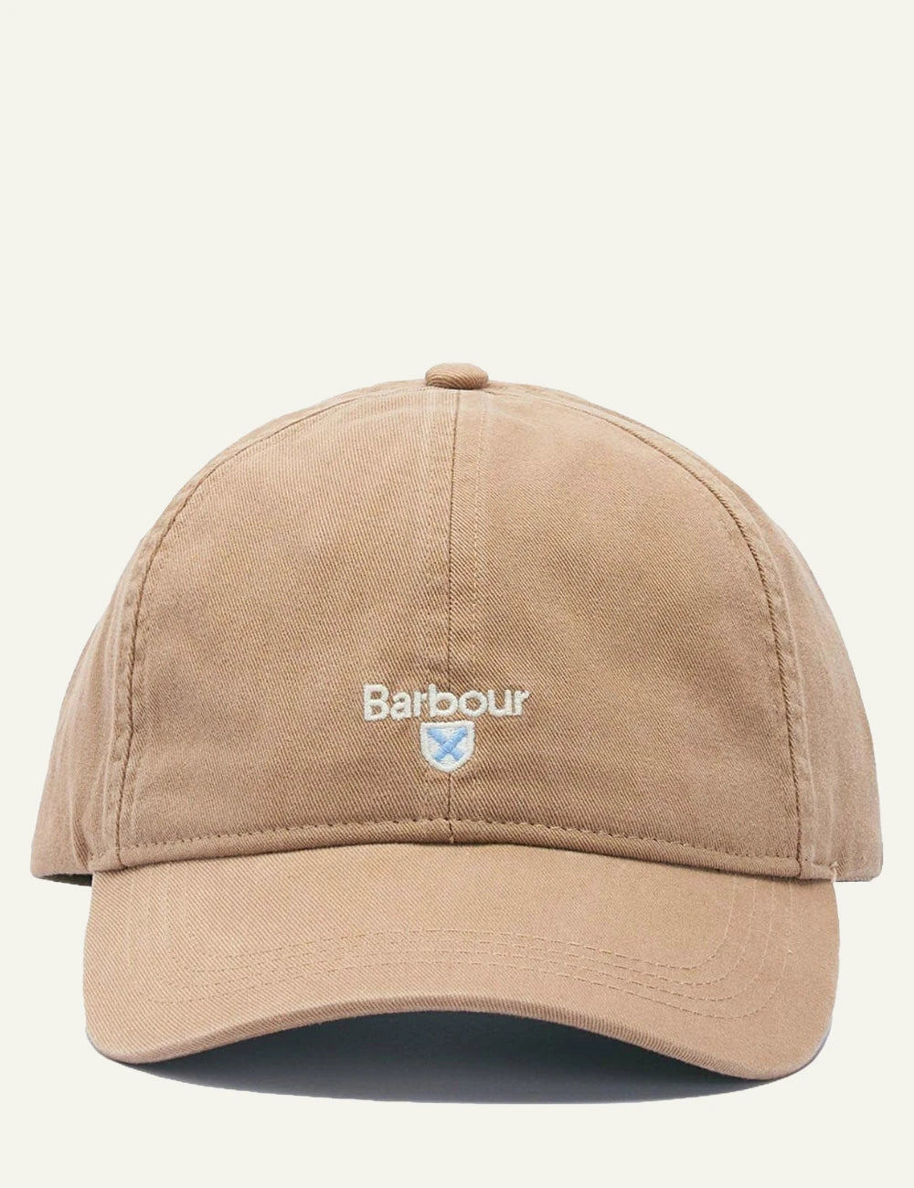 barbour cotton baseball cap stone front view