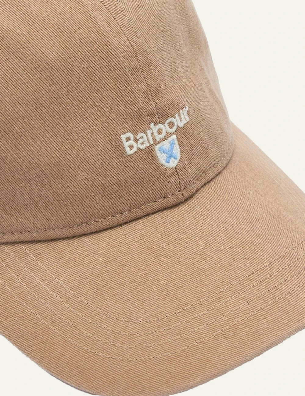 barbour cotton baseball cap stone logo view