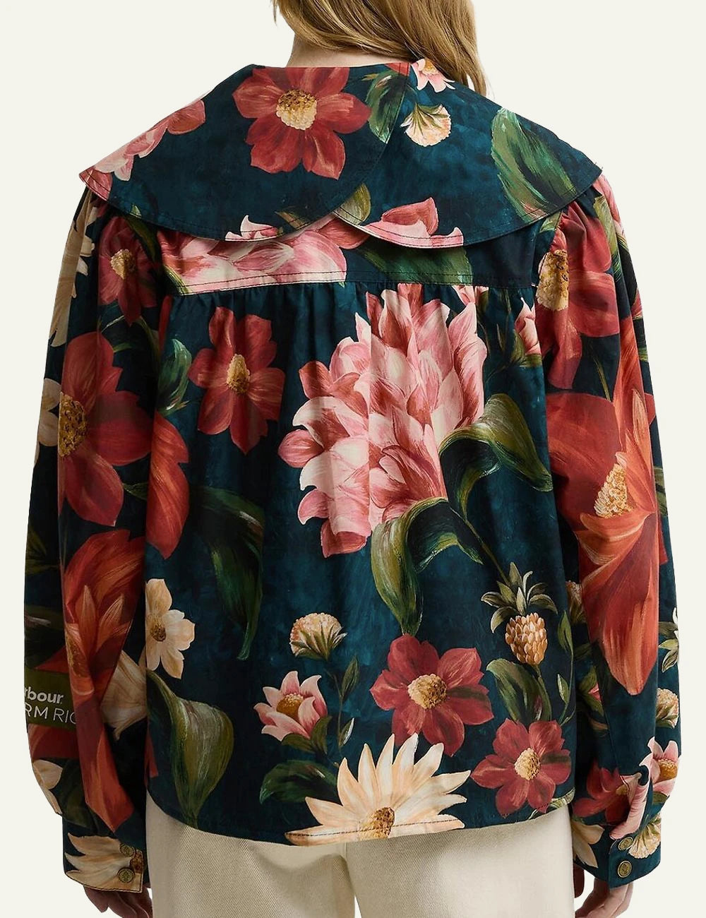 Barbour Farm Rio jacket floral print multicolor back view