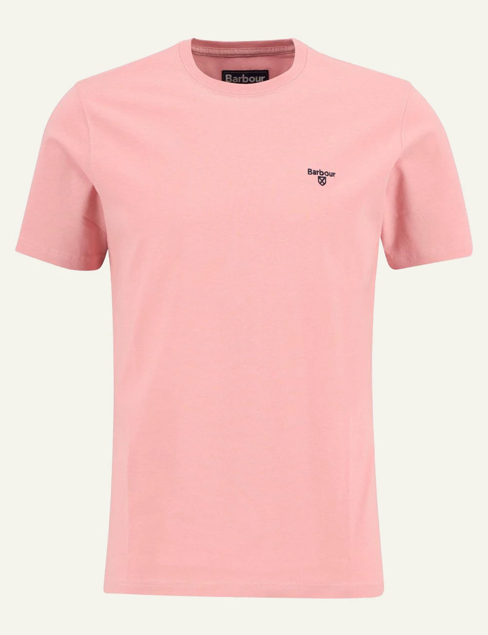 barbour pink t-shirt logo chest front flat view