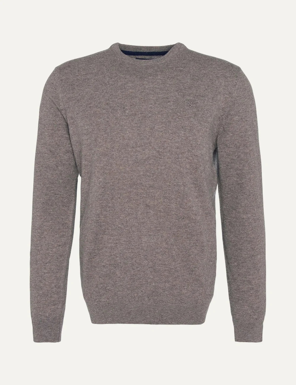 Barbour men's grey wool crew neck jumper