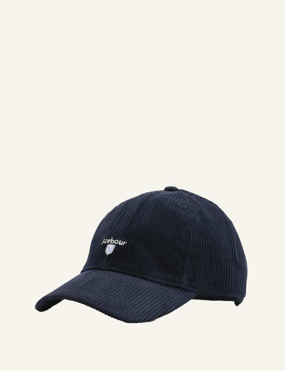 Men's Barbour navy blue corduroy cap with embroidered logo