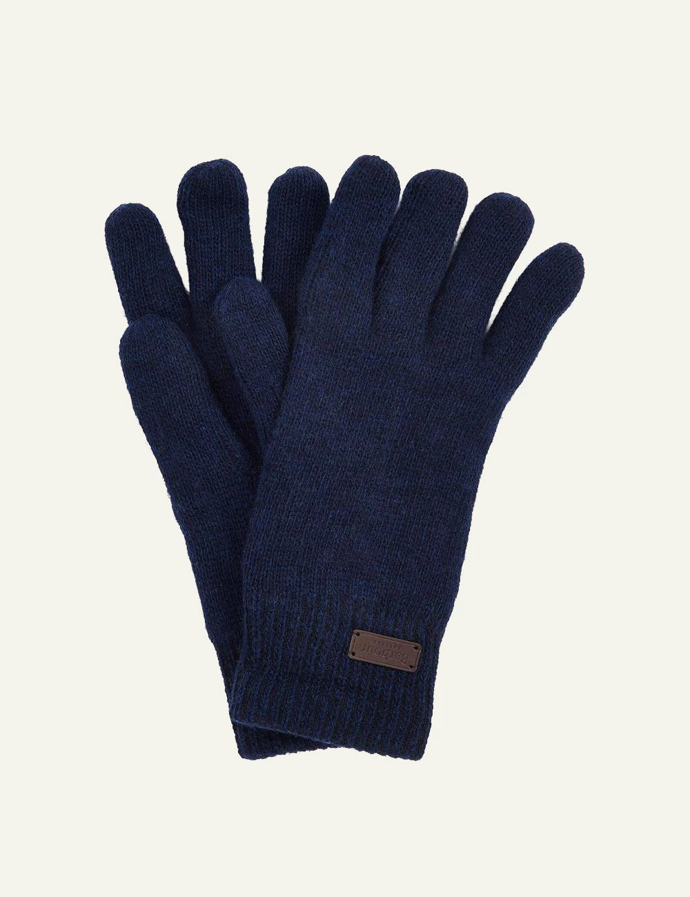 Barbour men's navy wool blend and gloves gift set