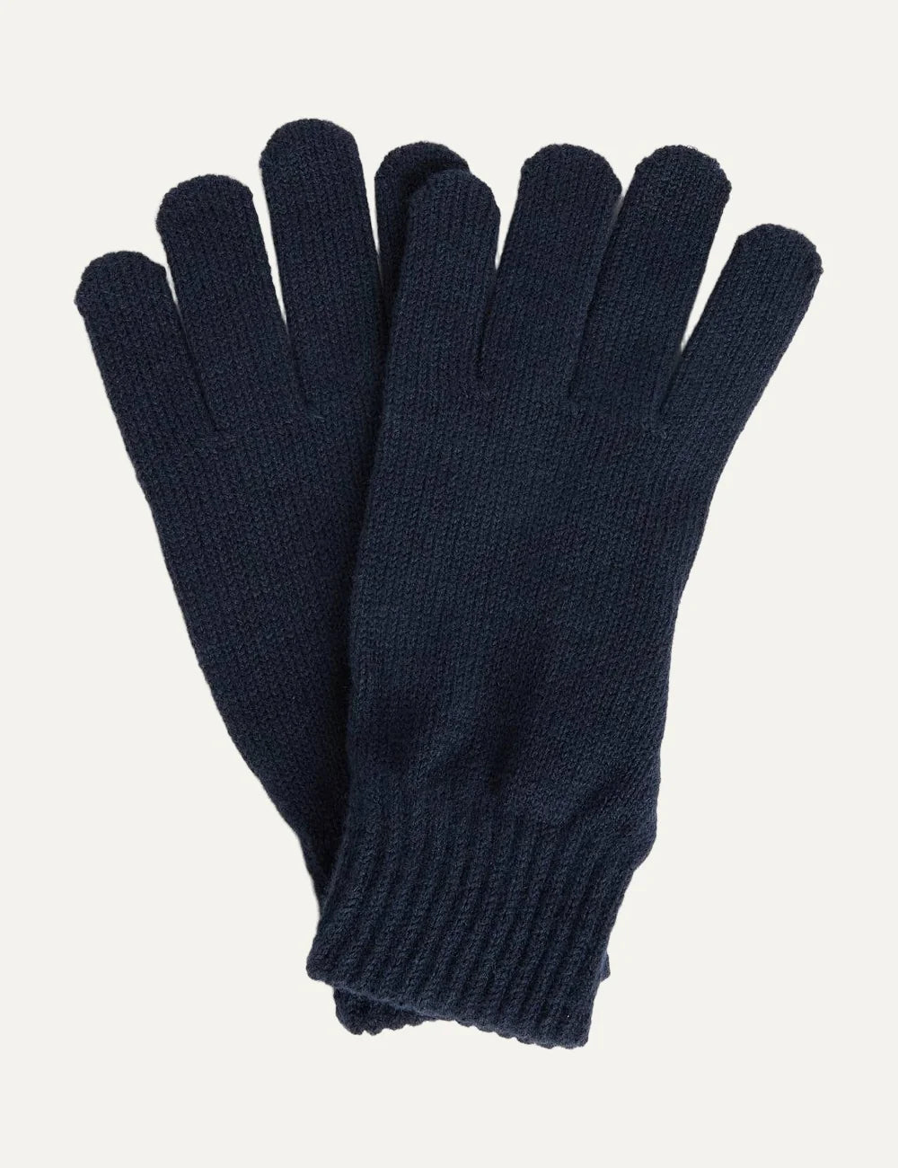 Barbour men's red tartan wool and navy knitted gloves gift set