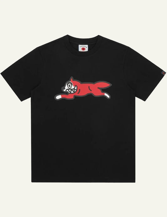 Icecream Running Dog t-shirt black regular fit front view