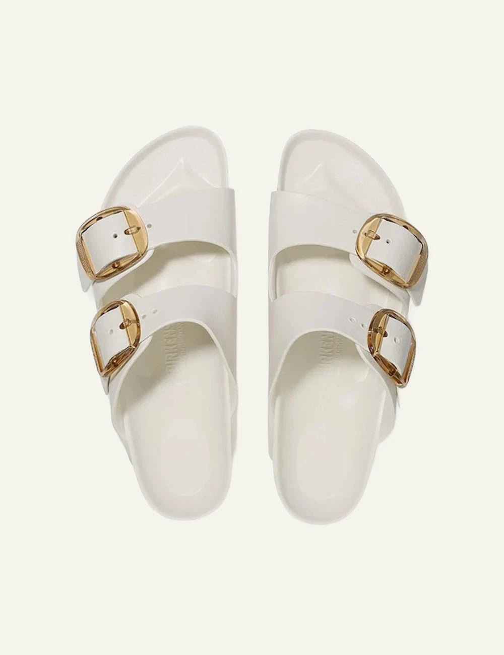 Birkenstock Arizona Big Buckle EVA eggshell slides top view