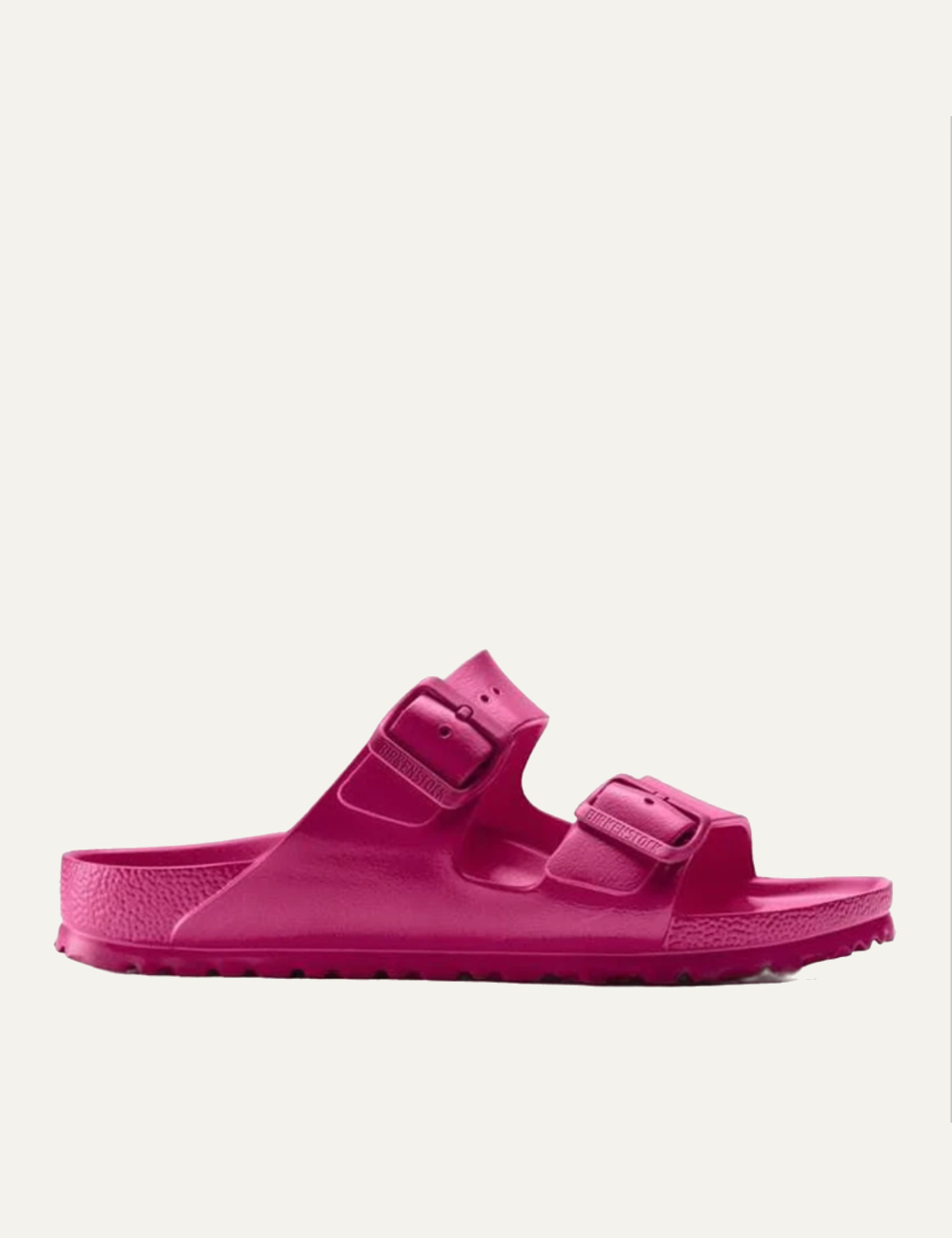 Birkenstock Arizona EVA beetroot purple slide sandal side view