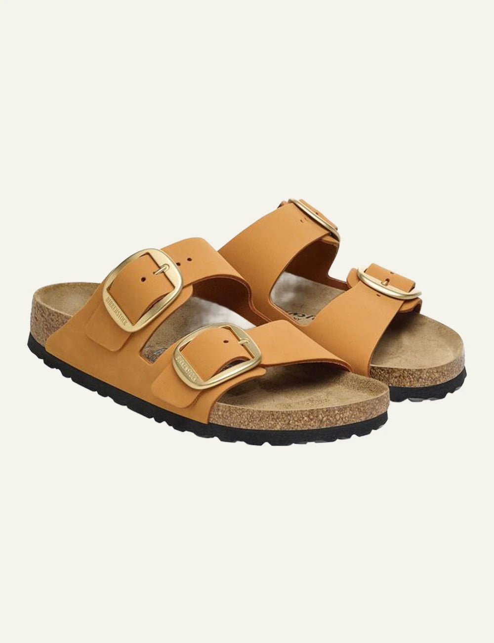 Birkenstock Arizona Big Buckle burnt orange sandal angled view