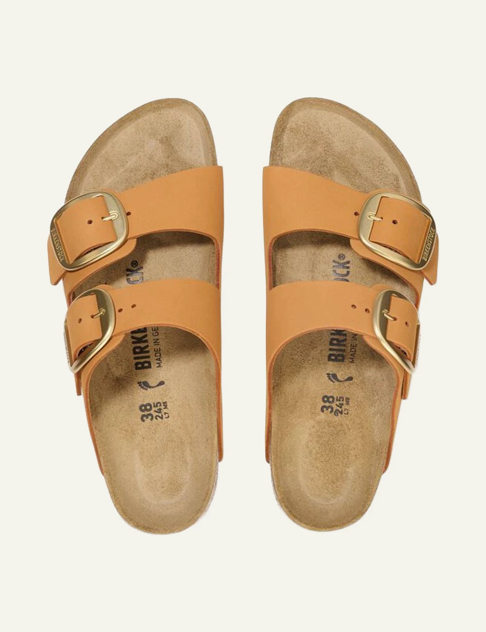 Birkenstock Arizona Big Buckle burnt orange sandal top view
