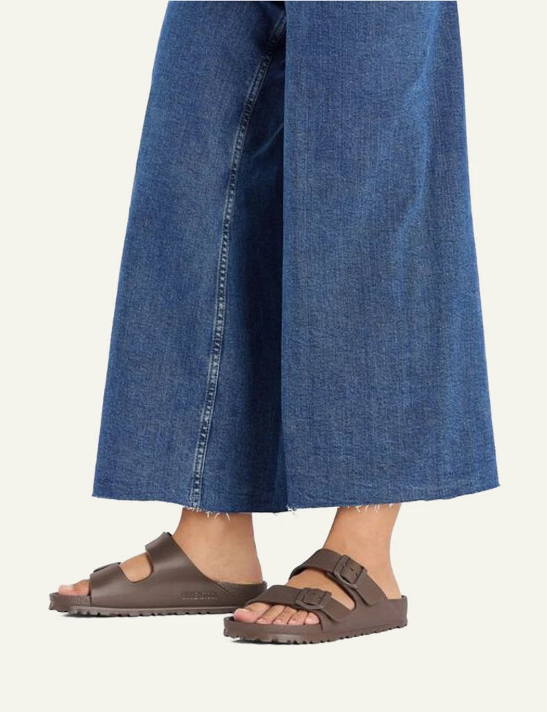 Birkenstock Arizona EVA roast brown slide sandal side model view