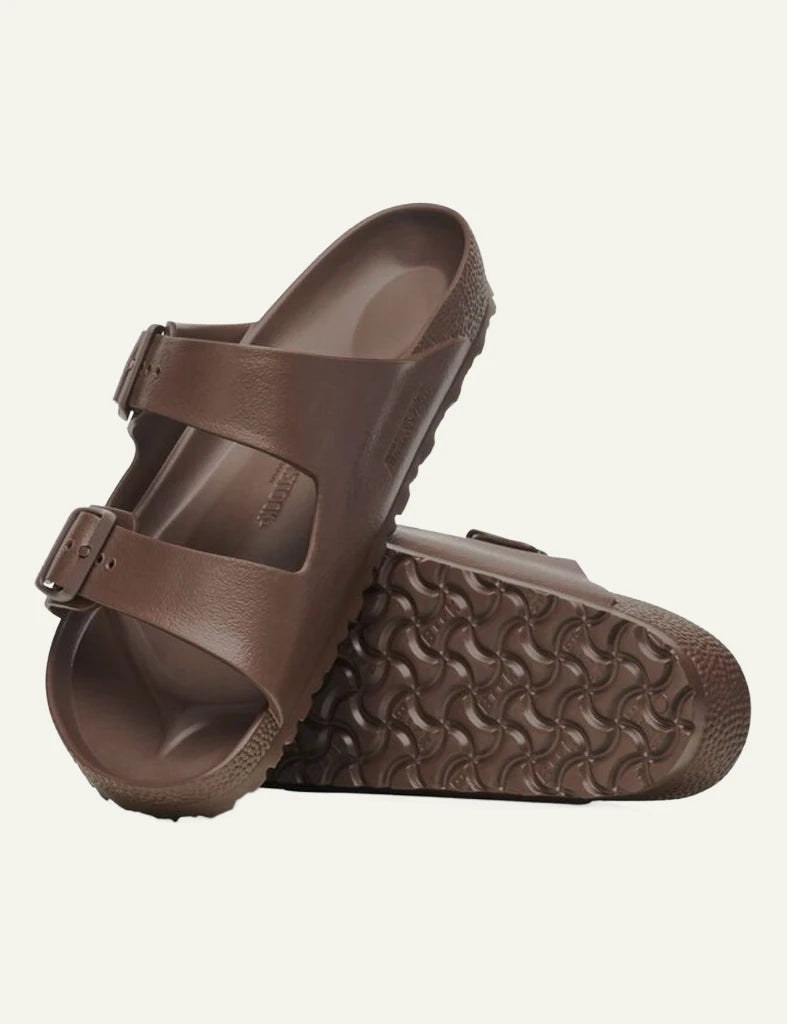 Birkenstock Arizona EVA roast brown slide sandal side sole view