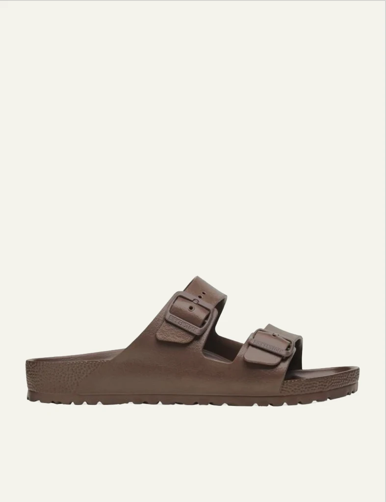 Birkenstock Arizona EVA roast brown slide sandal side view