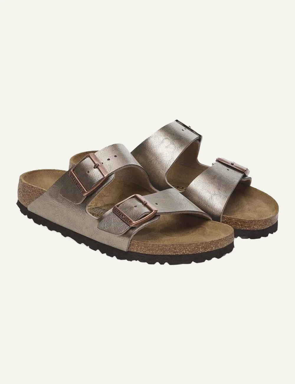 Birkenstock Arizona BF graceful taupe sandal angled view
