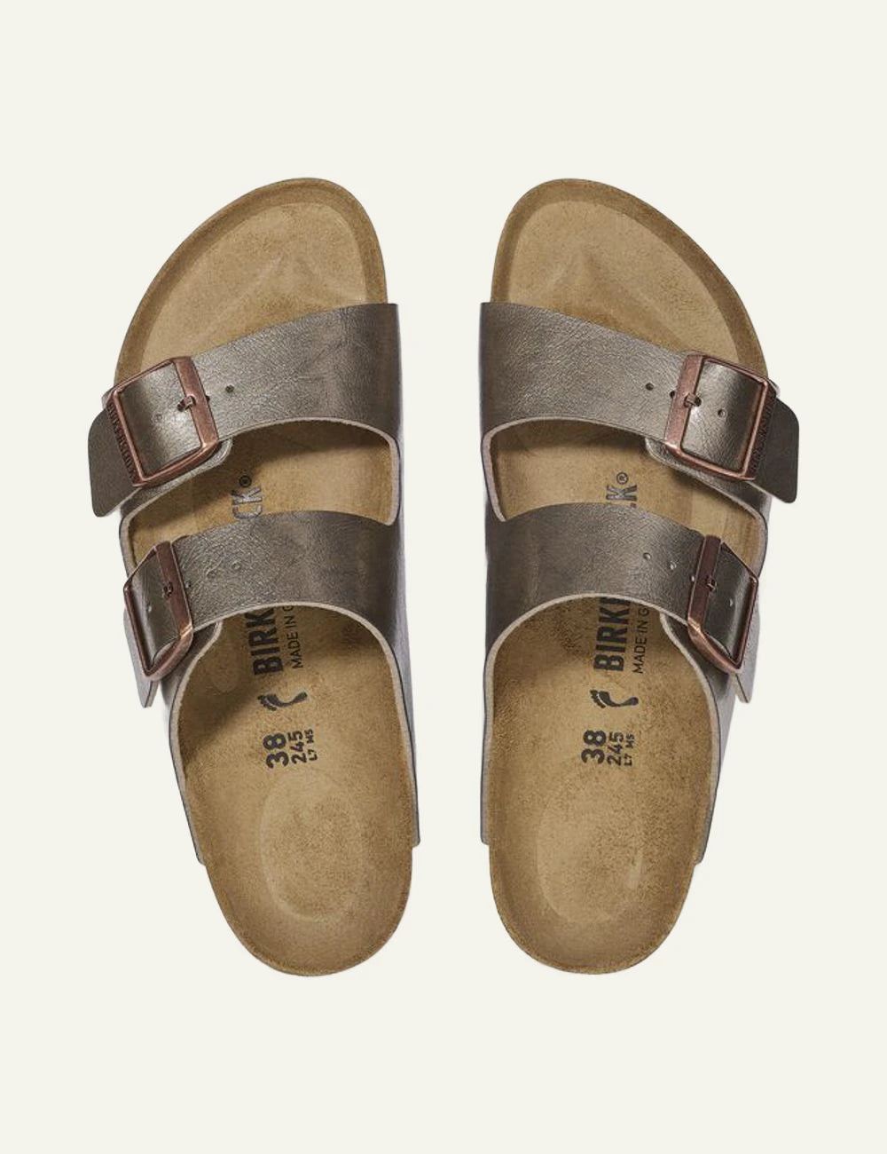 Birkenstock Arizona BF graceful taupe sandal top view