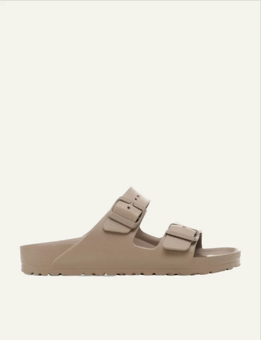 Birkenstock Arizona EVA taupe slide sandal side view