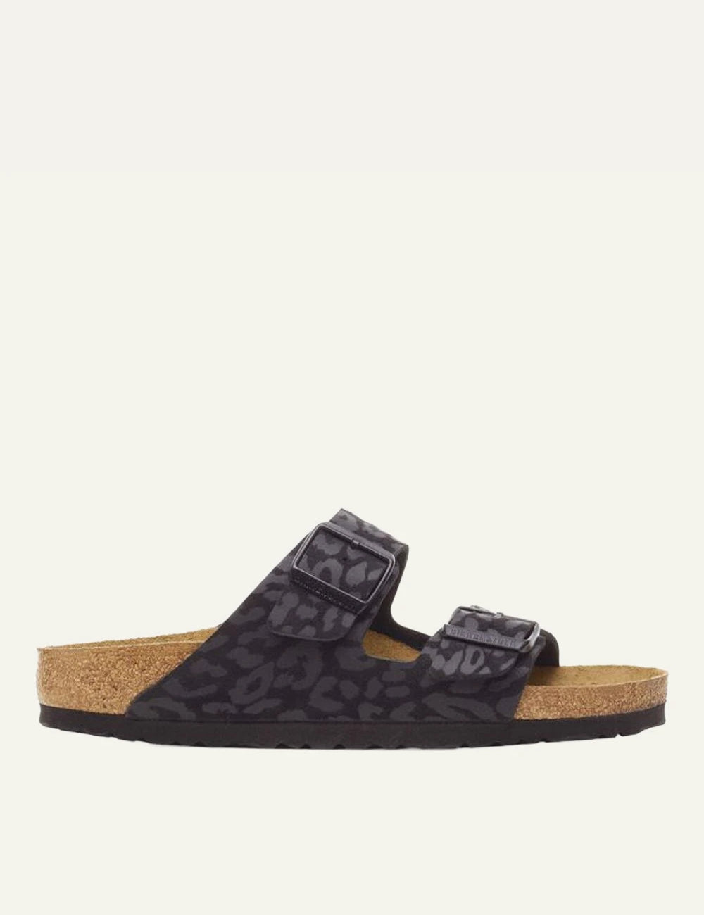 Birkenstock Arizona leo black sandal side view
