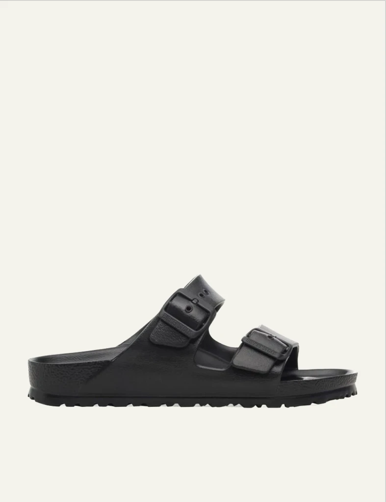 Birkenstock Arizona EVA black slide sandal side view