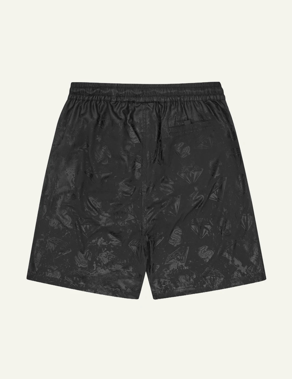 Black Sweat Shorts With Billionaire Boys Club Logo Print Back Flat Details