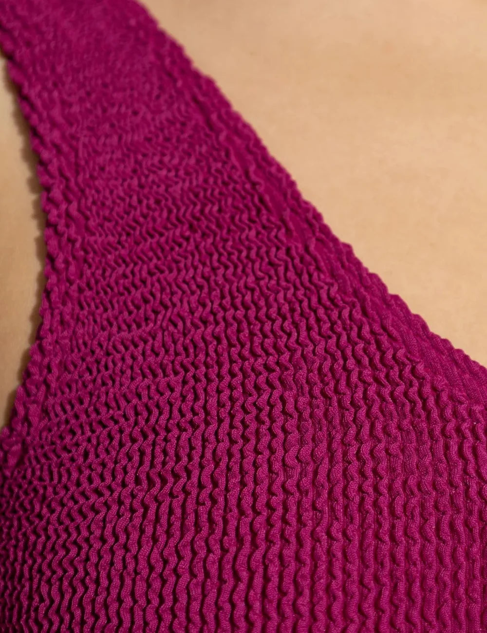 Bond Eye Mara one piece swimsuit magenta recycled detail view