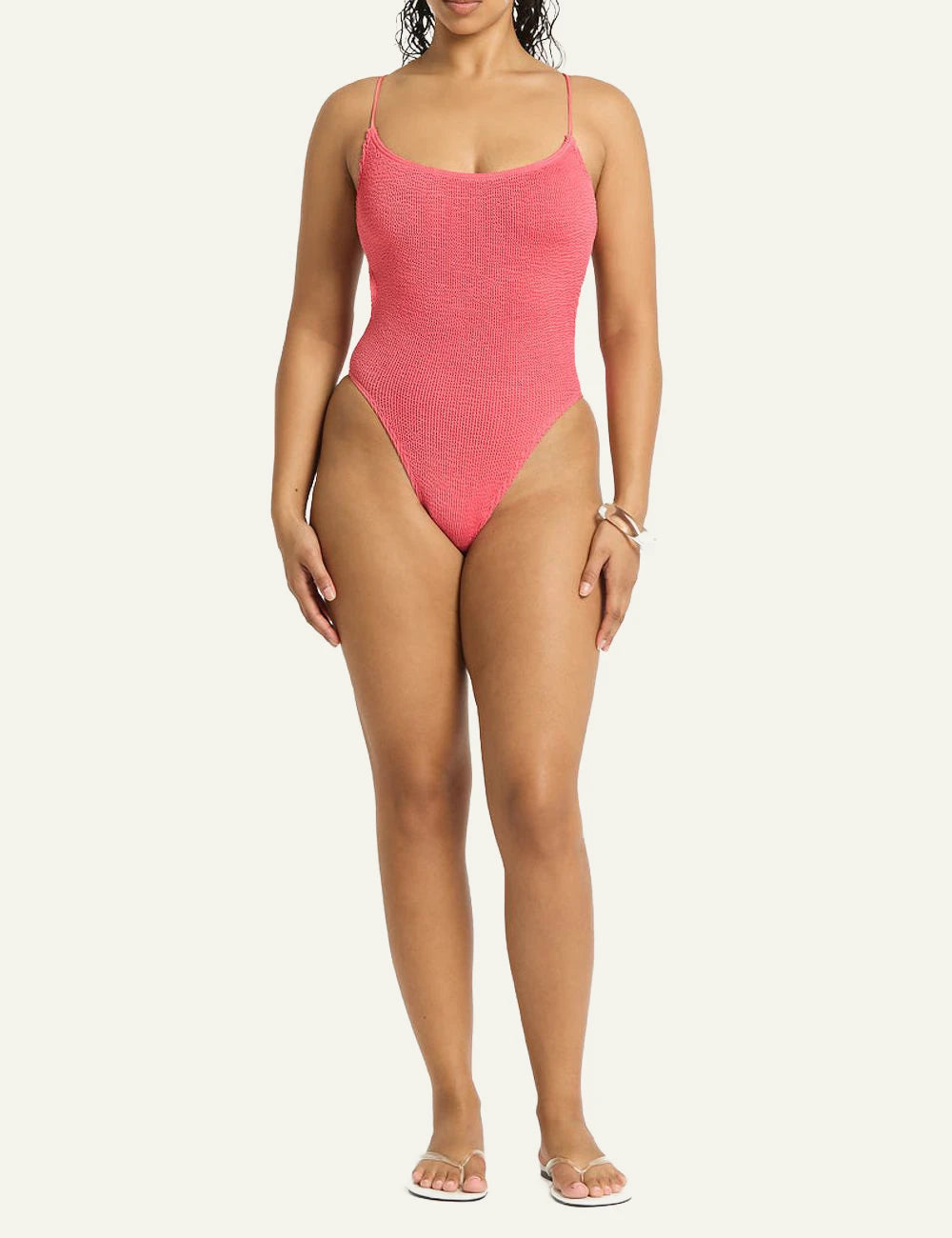 Bound Indira one piece coral pink model view