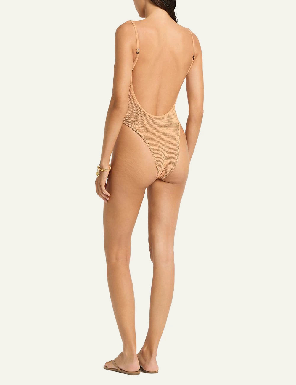 Bound Low Palace one piece seashell lurex back view