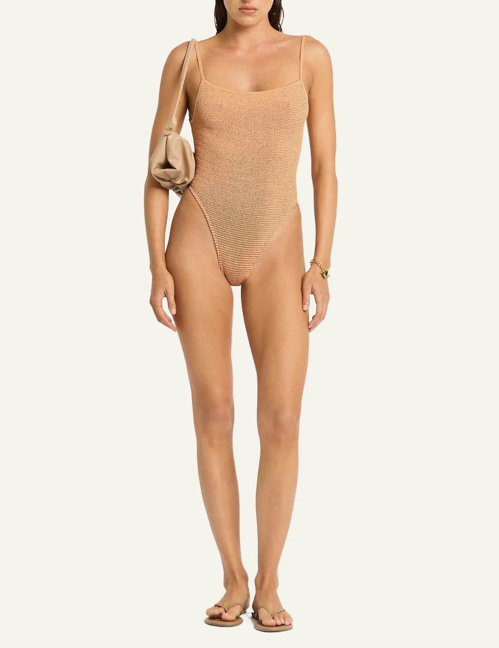Bound Low Palace one piece seashell lurex front view