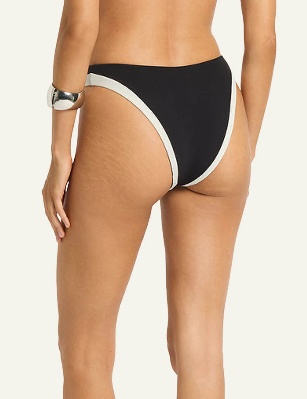 Bound reversible high cut bikini brief black coconut back view