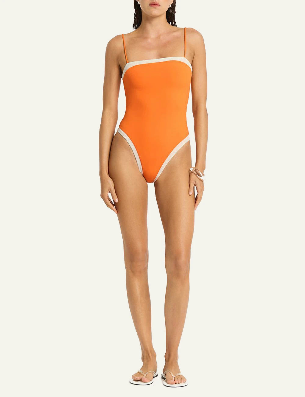 Bound reversible one piece mandarin coconut front view