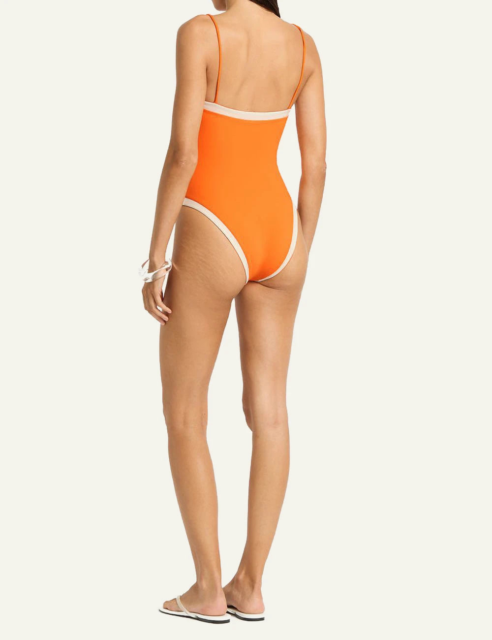 Bound reversible one piece mandarin coconut back view