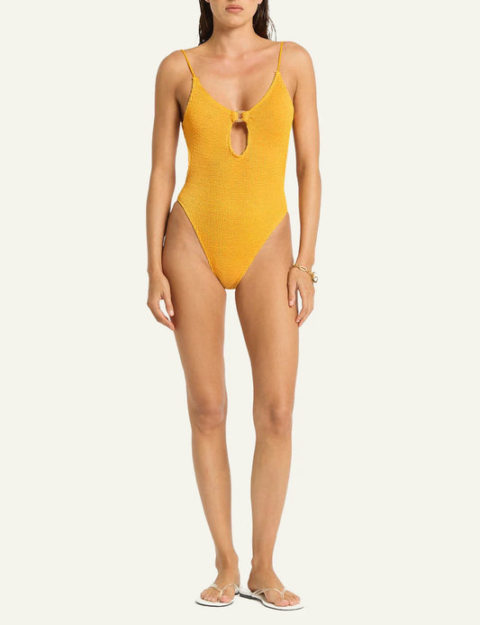Bound Ring Arden one piece saffron front view