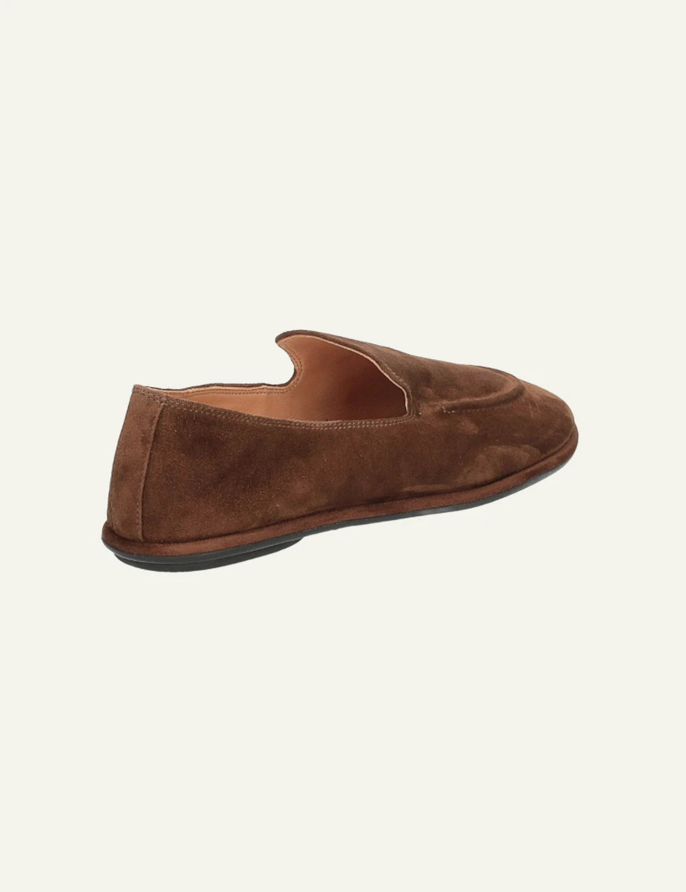 inuovo brown suede loafers flat shoes pair back view