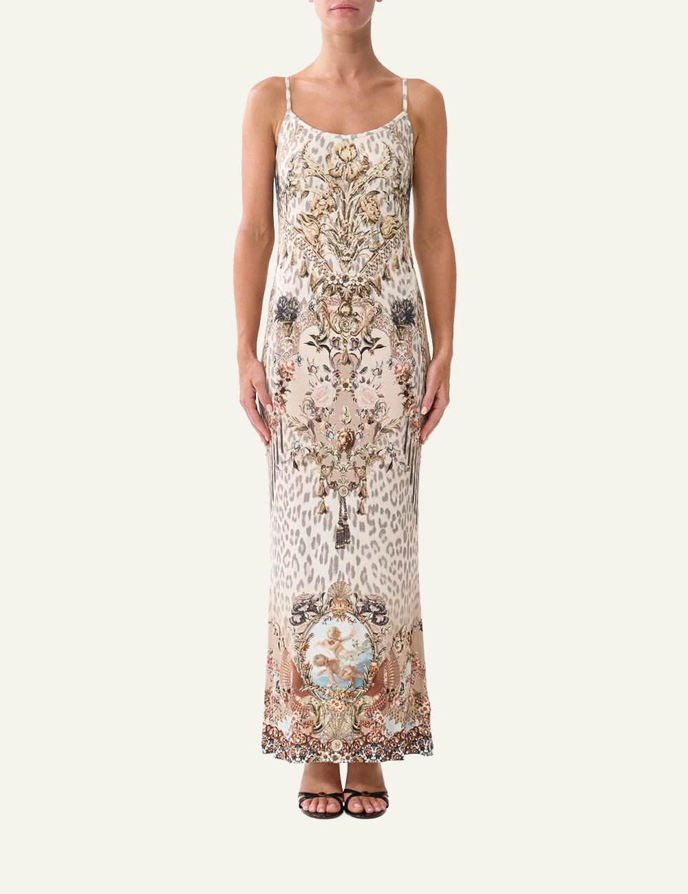 camilla aranjuez animalia jersey strappy dress front full body view