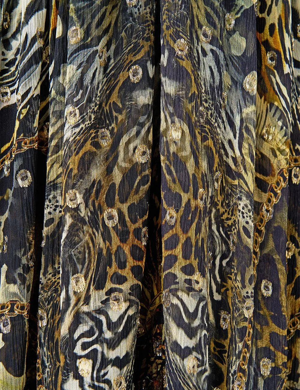 camilla feline folklore gathered cut out dress maxi front detail view