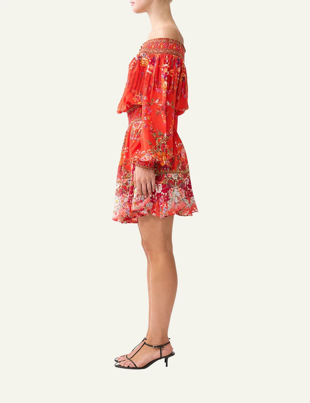 camilla ole ole off shoulder short dress side view