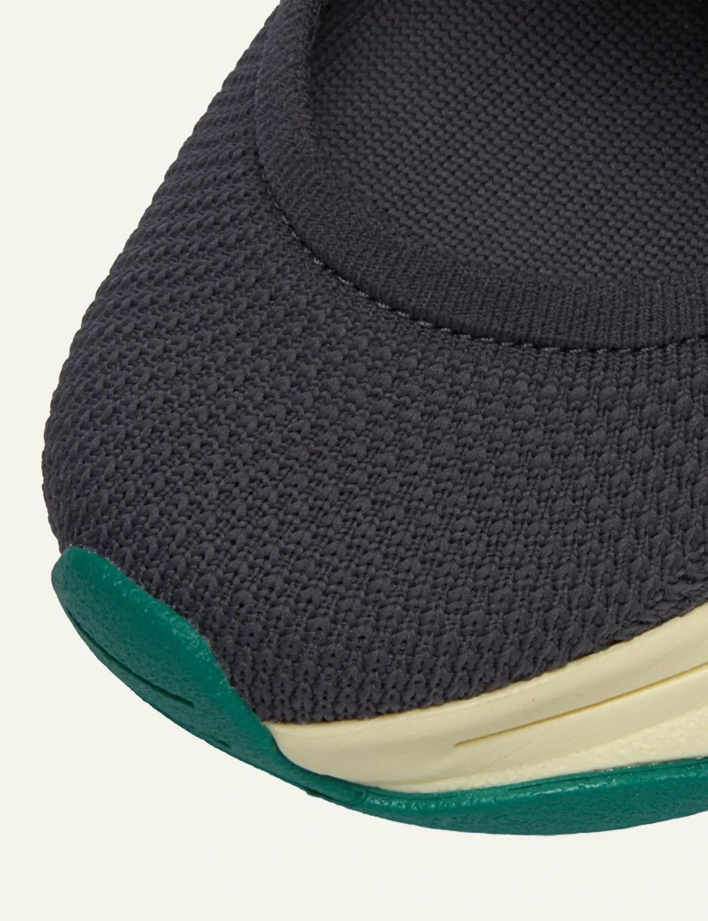 Camper Karst Ballerina Issey Miyake charcoal knit close up detail view