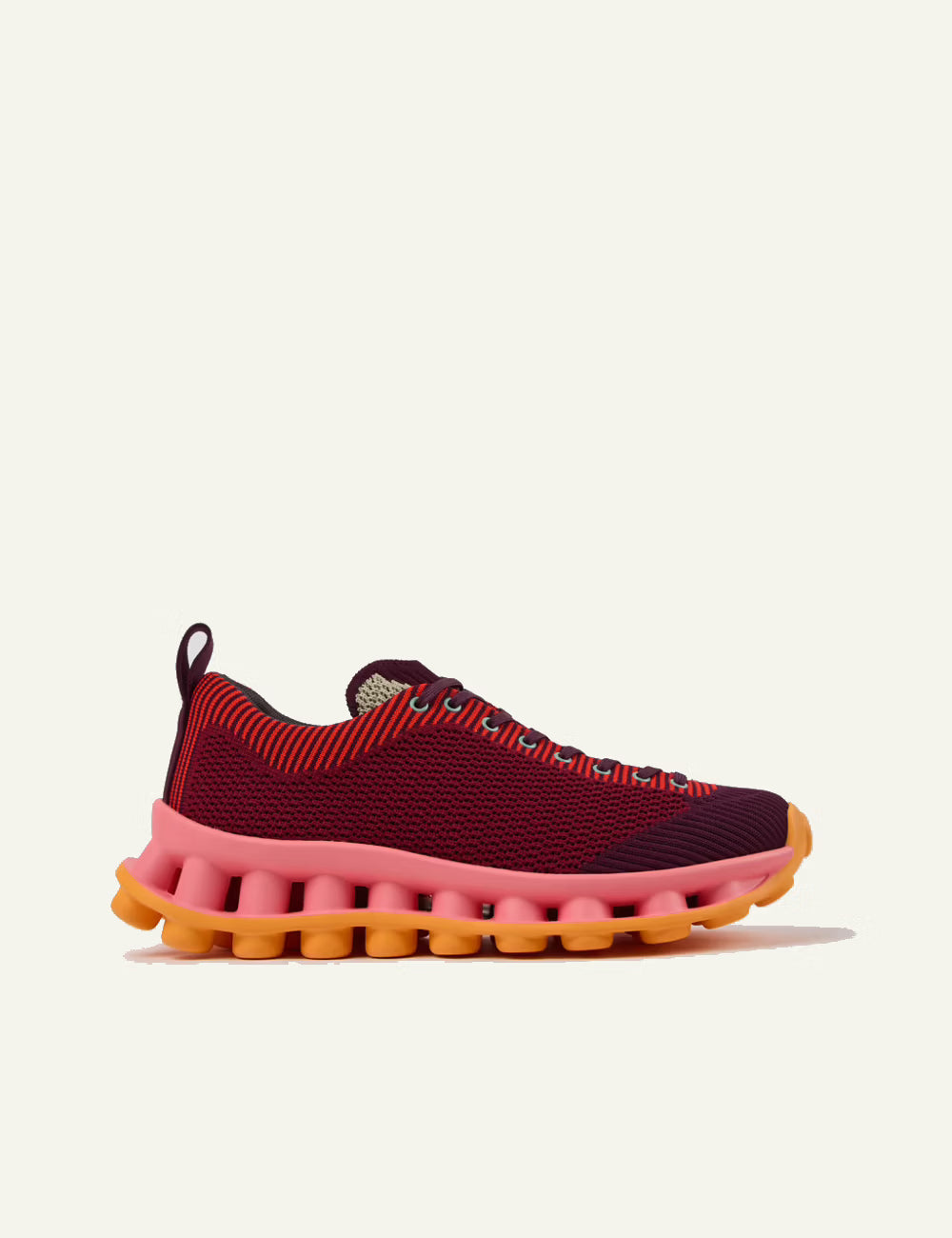 Camper Pelotissima SUNNEI sneakers bordeaux pink orange side view