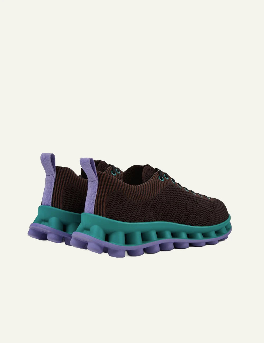 Camper Pelotissima SUNNEI sneakers brown blue purple pair back view