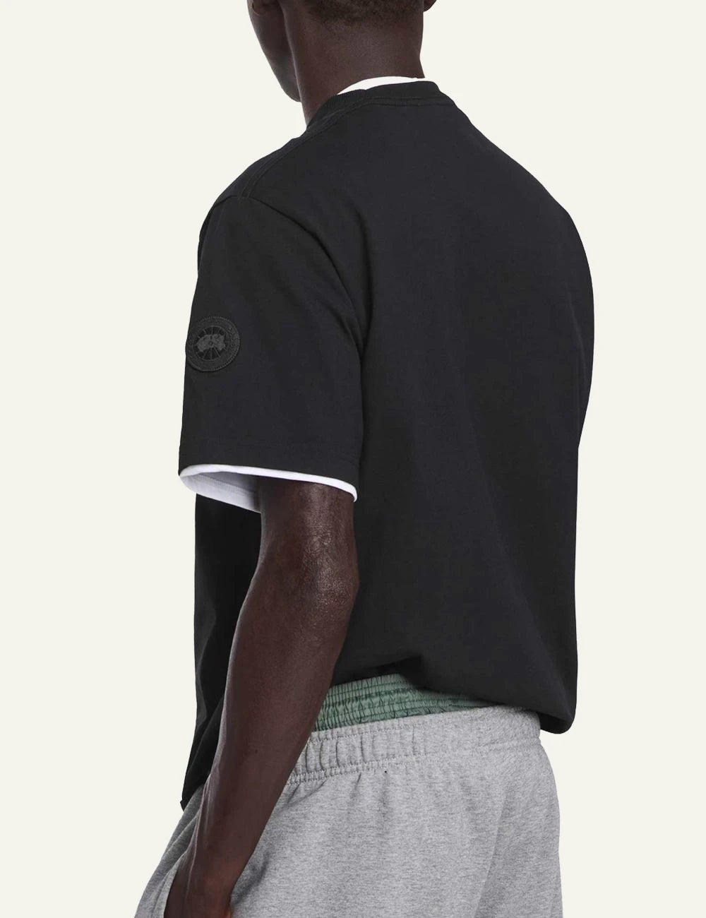 Canada Goose novo t-shirt black organic cotton back view