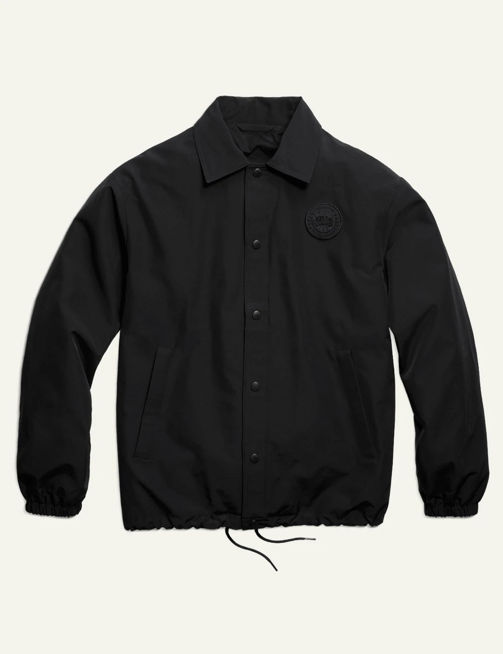 Canada Goose regency jacket black coach style front flat view