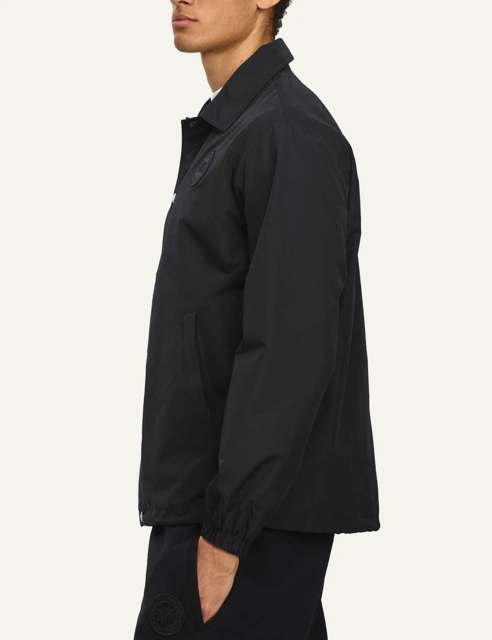 Canada Goose regency jacket black coach style side view